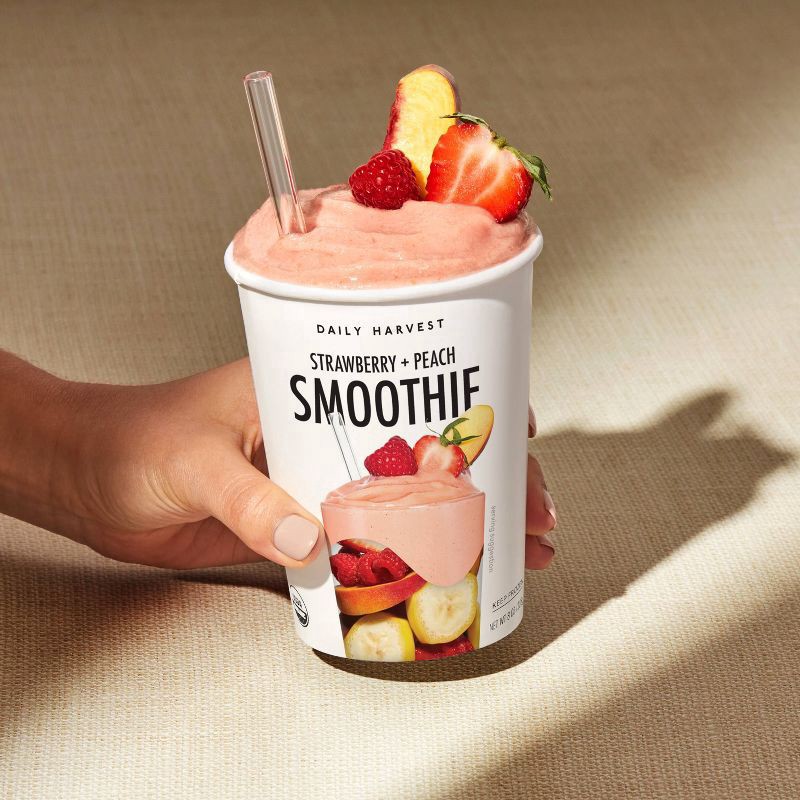 slide 2 of 8, Daily Harvest Strawberry + Peach Smoothie 8 oz, 8 oz
