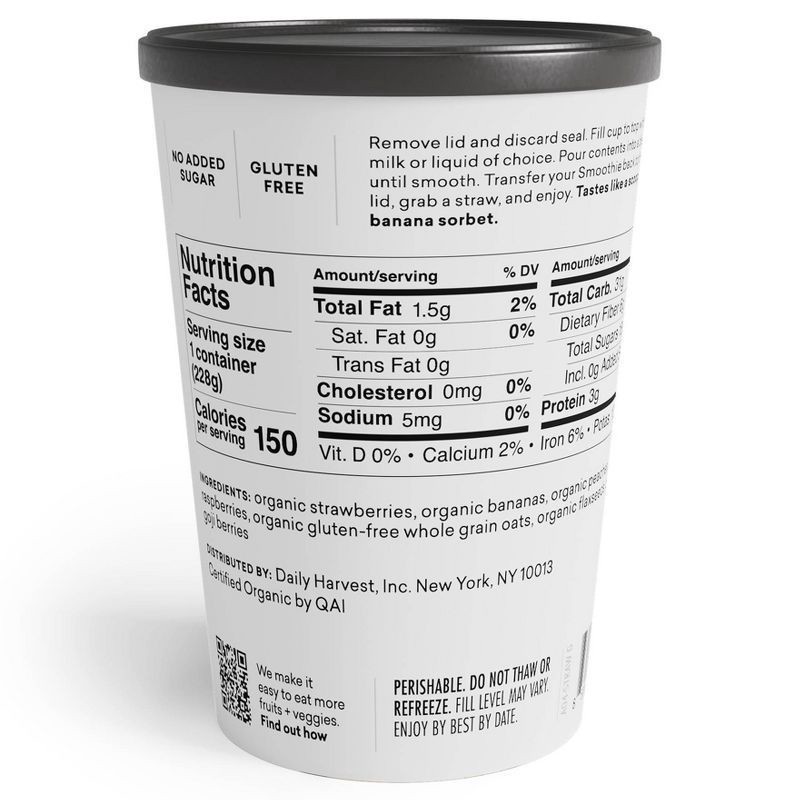 slide 3 of 8, Daily Harvest Strawberry + Peach Smoothie 8 oz, 8 oz