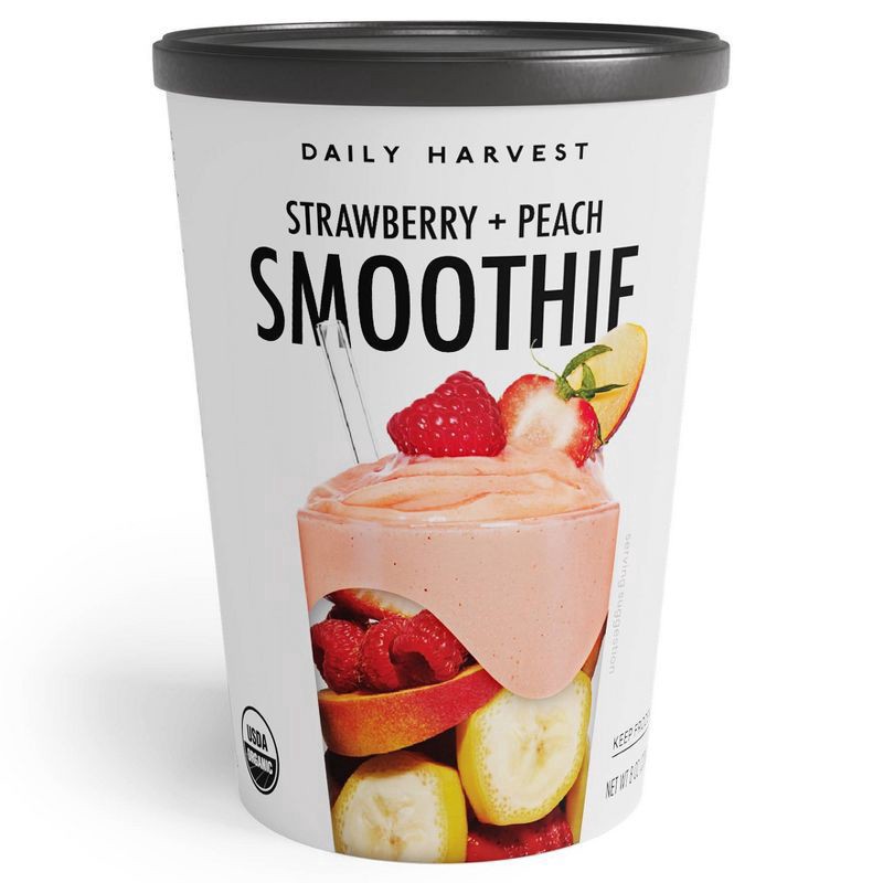 slide 1 of 8, Daily Harvest Strawberry + Peach Smoothie 8 oz, 8 oz