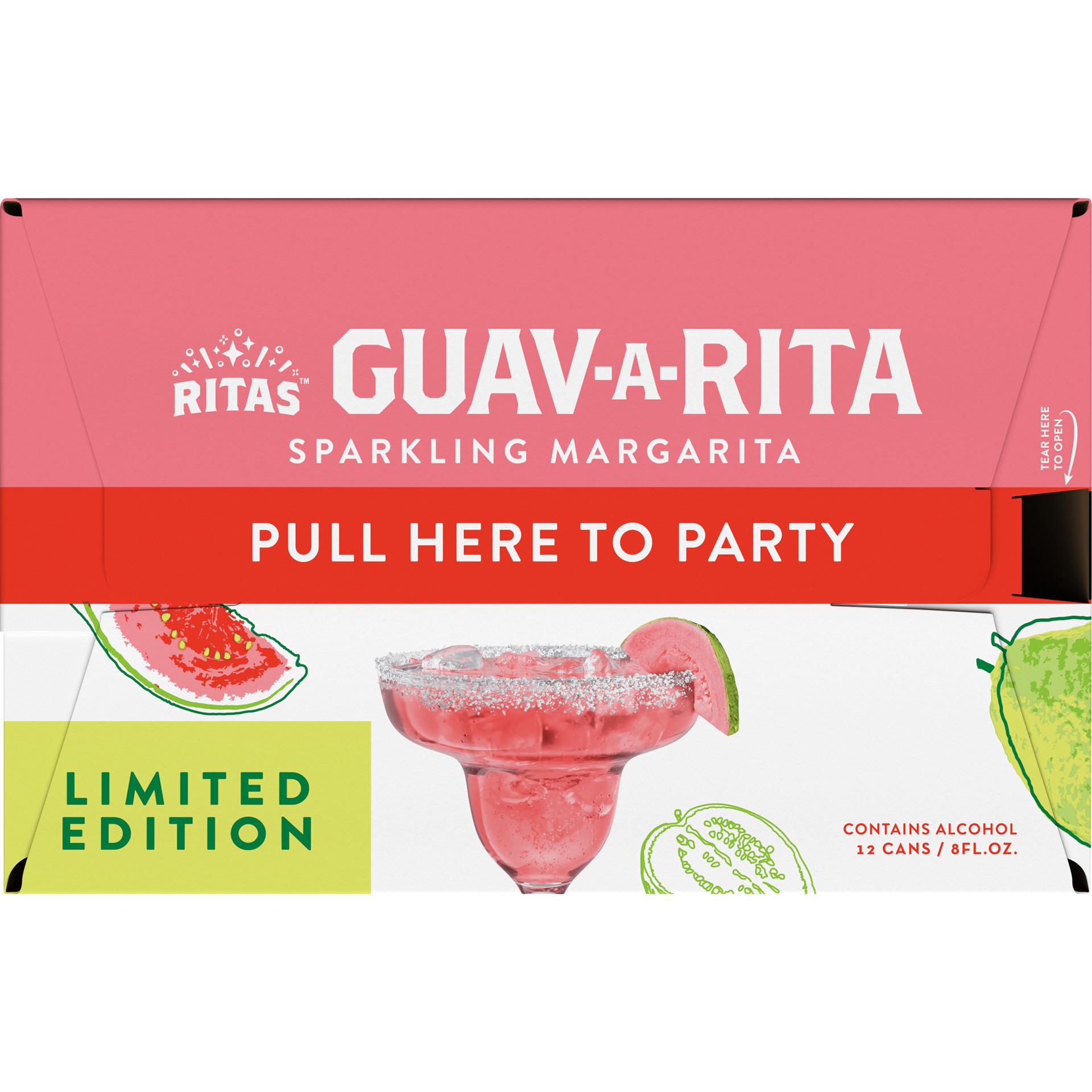 slide 5 of 5, RITAS 12 Pack Sparkling Guav-A-Rita Margarita 12 ea, 12 ct; 8 fl oz