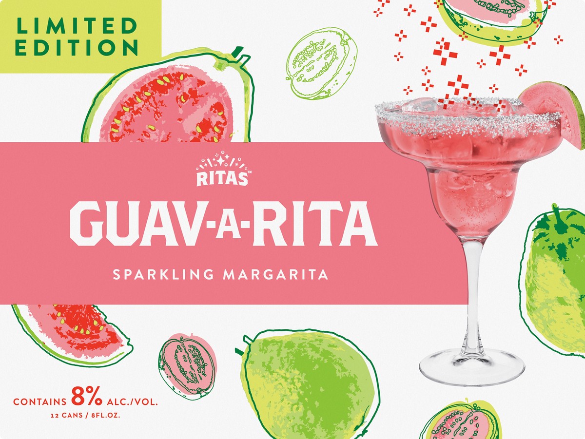 slide 1 of 5, RITAS 12 Pack Sparkling Guav-A-Rita Margarita 12 ea, 12 ct; 8 fl oz