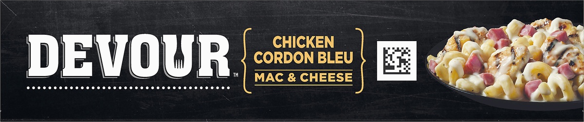 slide 8 of 11, DEVOUR Chicken Cordon Bleu Mac & Cheese Frozen Meal, 10.5 oz