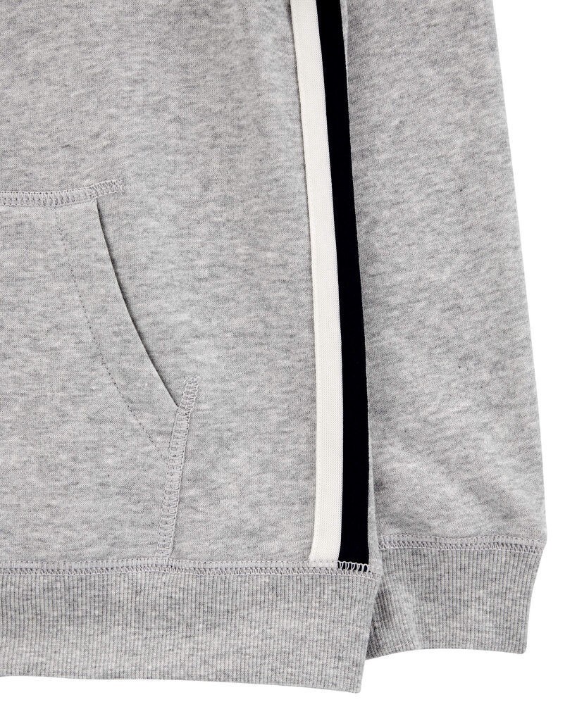 slide 3 of 3, Carter's Kid Zip-Up Fleece Hoodie Grey 10, 1 ct
