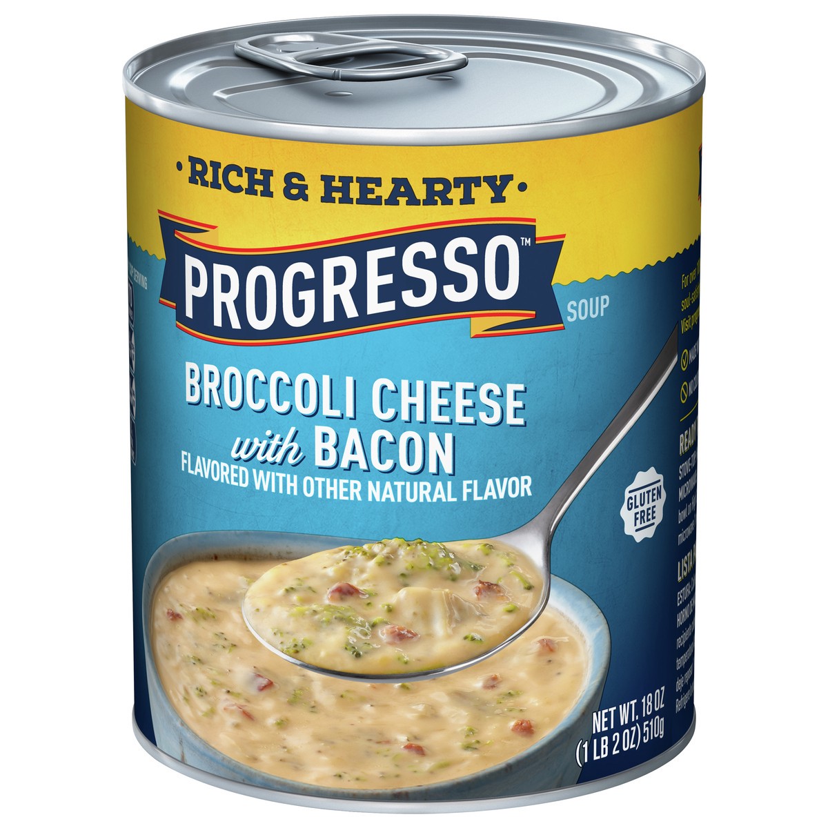 slide 3 of 9, Progresso Rich & Hearty Broccoli Cheese with Bacon, 18 oz