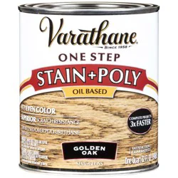 Rust-Oleum Varathane One Step Stain and Poly Oil Based - Quart, Golden Oak