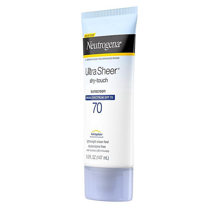 slide 2 of 6, Neutrogena Ultra Sheer Dry-Touch Broad Spectrum Sunscreen SPF 70, 5 oz