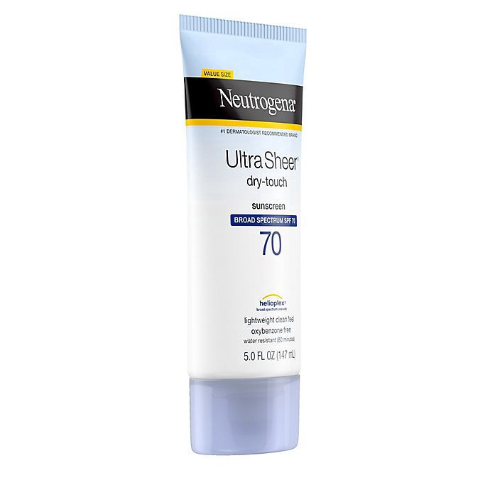 slide 3 of 6, Neutrogena Ultra Sheer Dry-Touch Broad Spectrum Sunscreen SPF 70, 5 oz