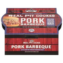 Brookwood Farms Real Pit-Cooked Pork Barbeque with Carolina Vinegar BBQ Sauce 16 oz