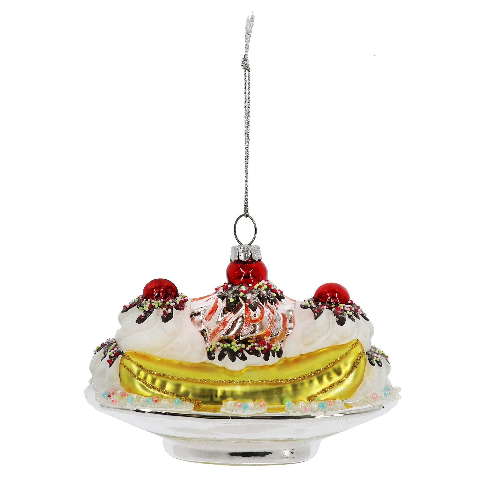 slide 4 of 4, 4.5" Glass Banana Split Ornament By Ashland, 4.5 in