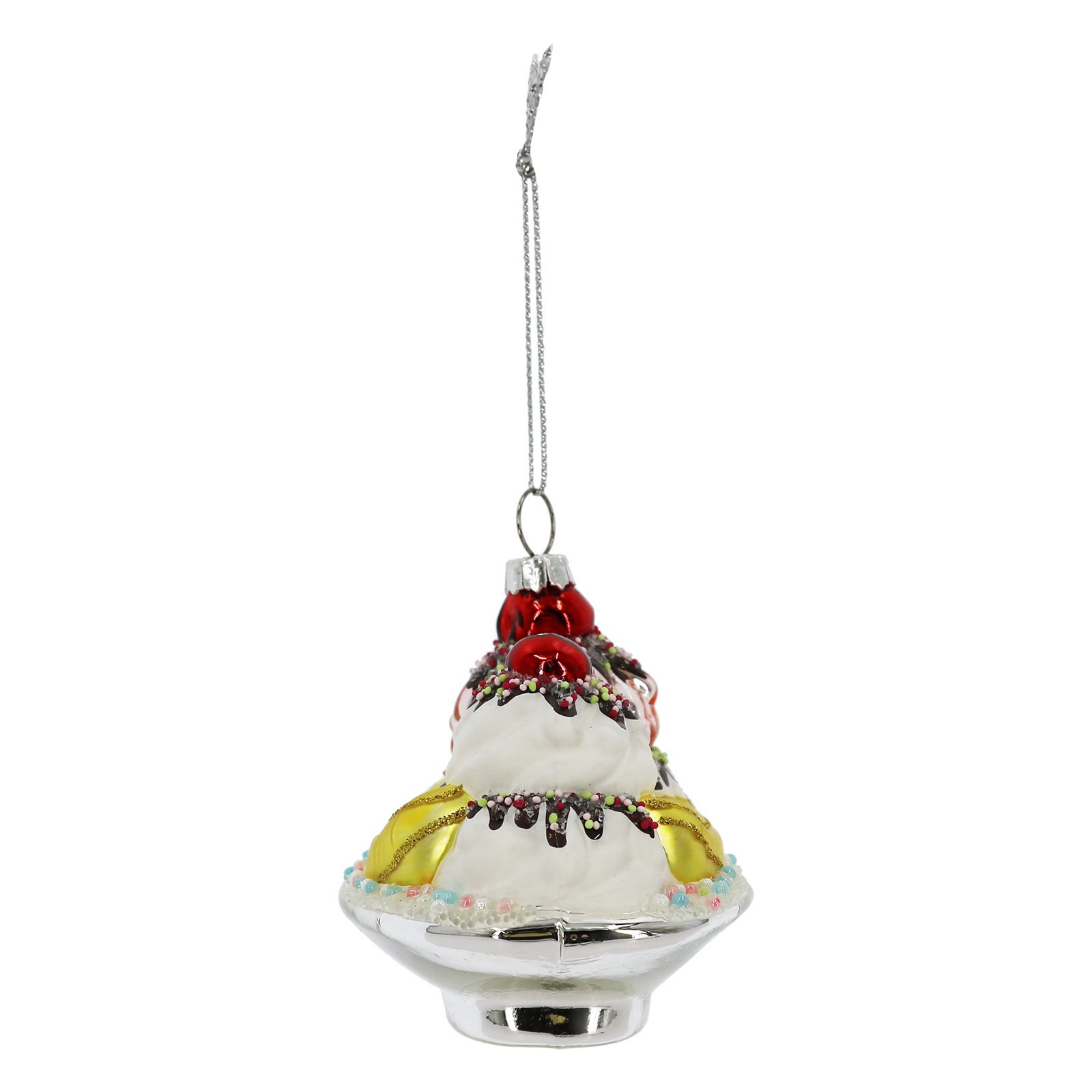 slide 3 of 4, 4.5" Glass Banana Split Ornament By Ashland, 4.5 in