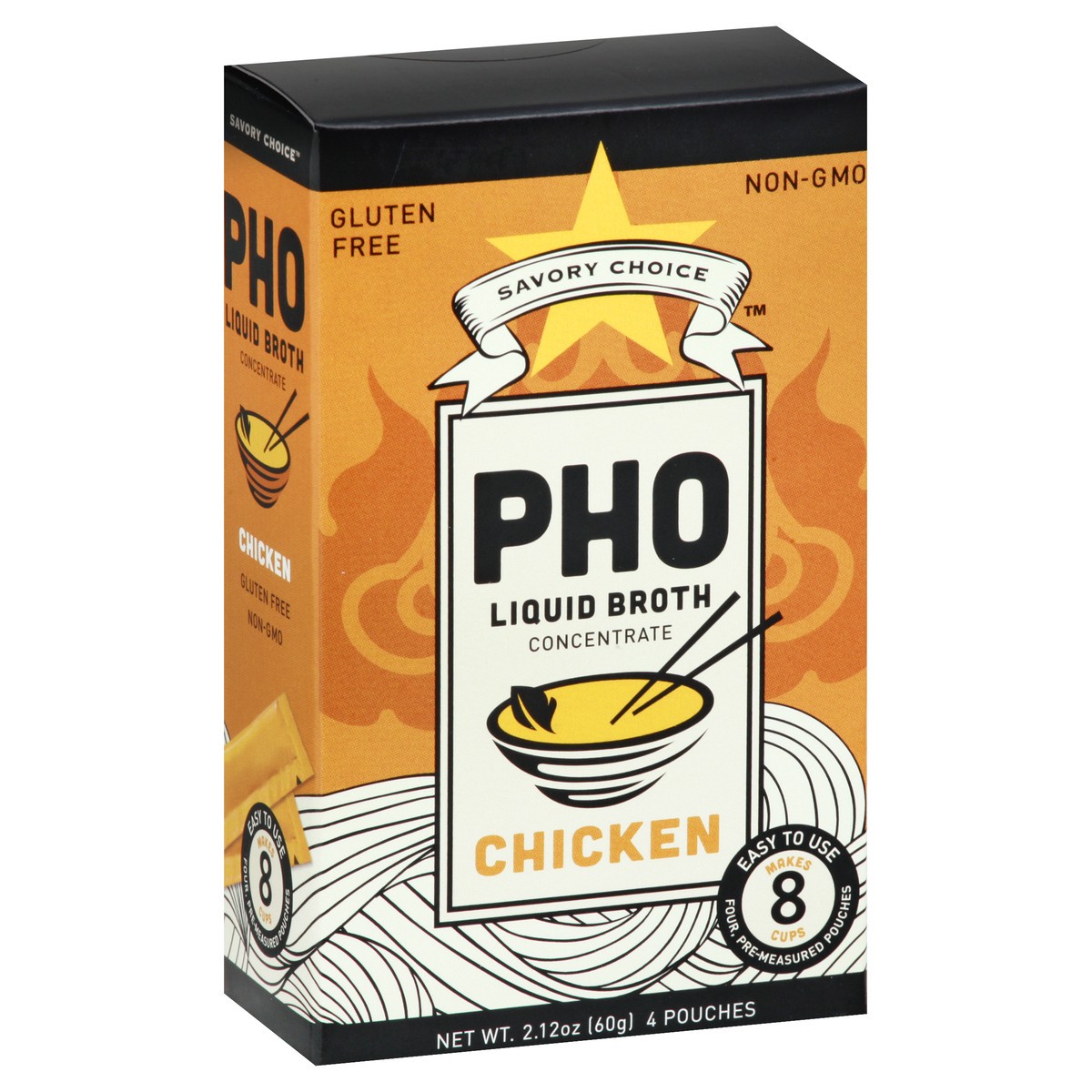 slide 2 of 9, Savory Choice Pho Chicken Liquid Broth Concentrate 4 ea, 4 ct