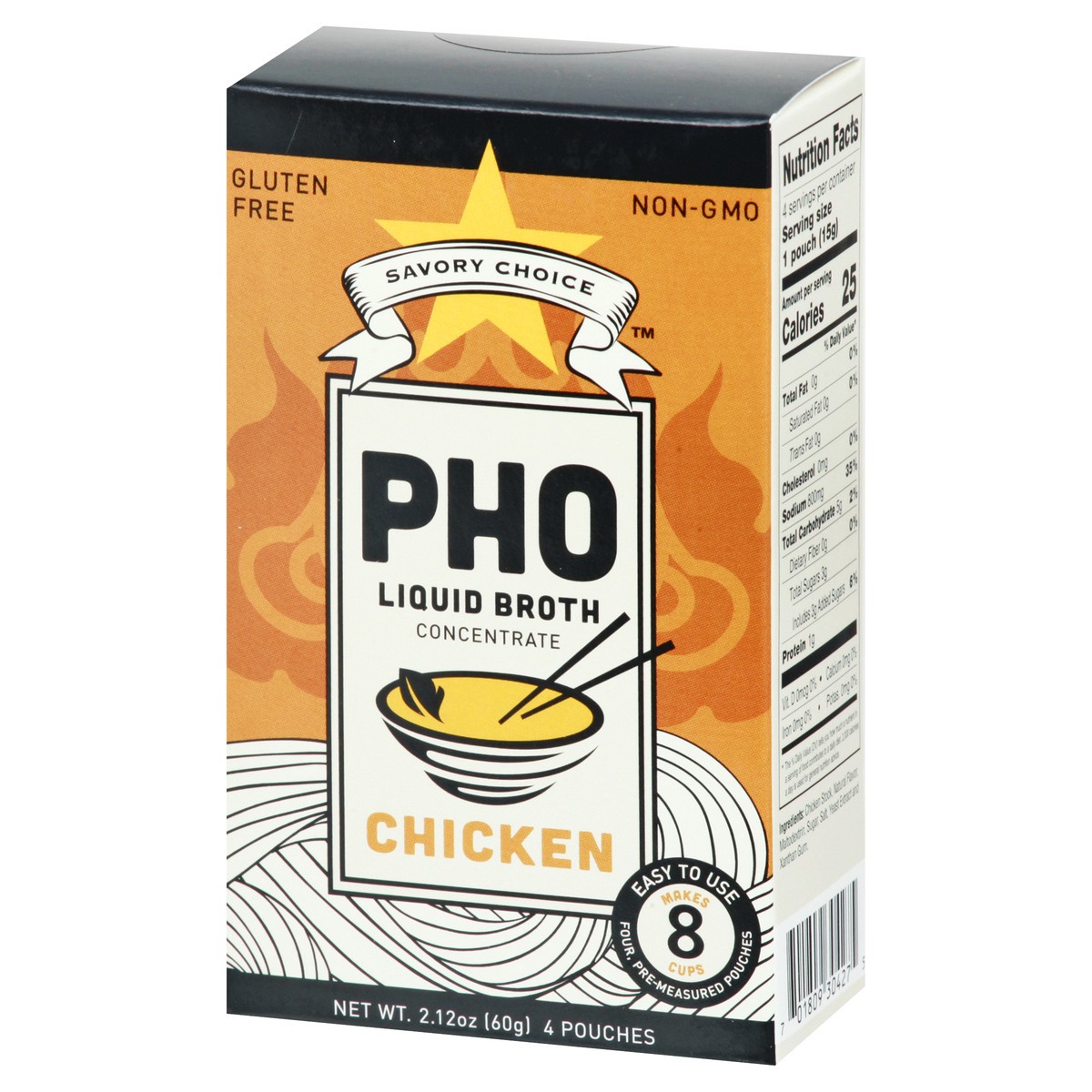 slide 8 of 9, Savory Choice Pho Chicken Liquid Broth Concentrate 4 ea, 4 ct