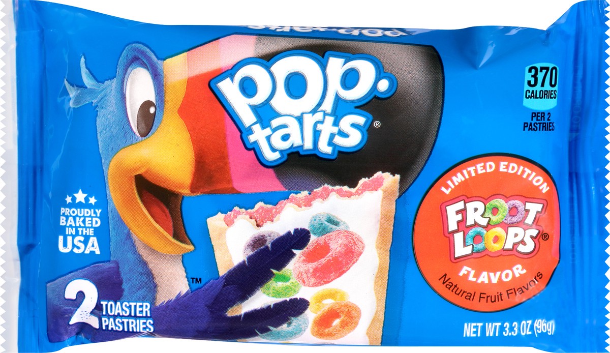 slide 5 of 10, Pop-Tarts Toaster Pastries, Frosted Froot Loops, 3.3 oz, 2 Count, 3.3 oz