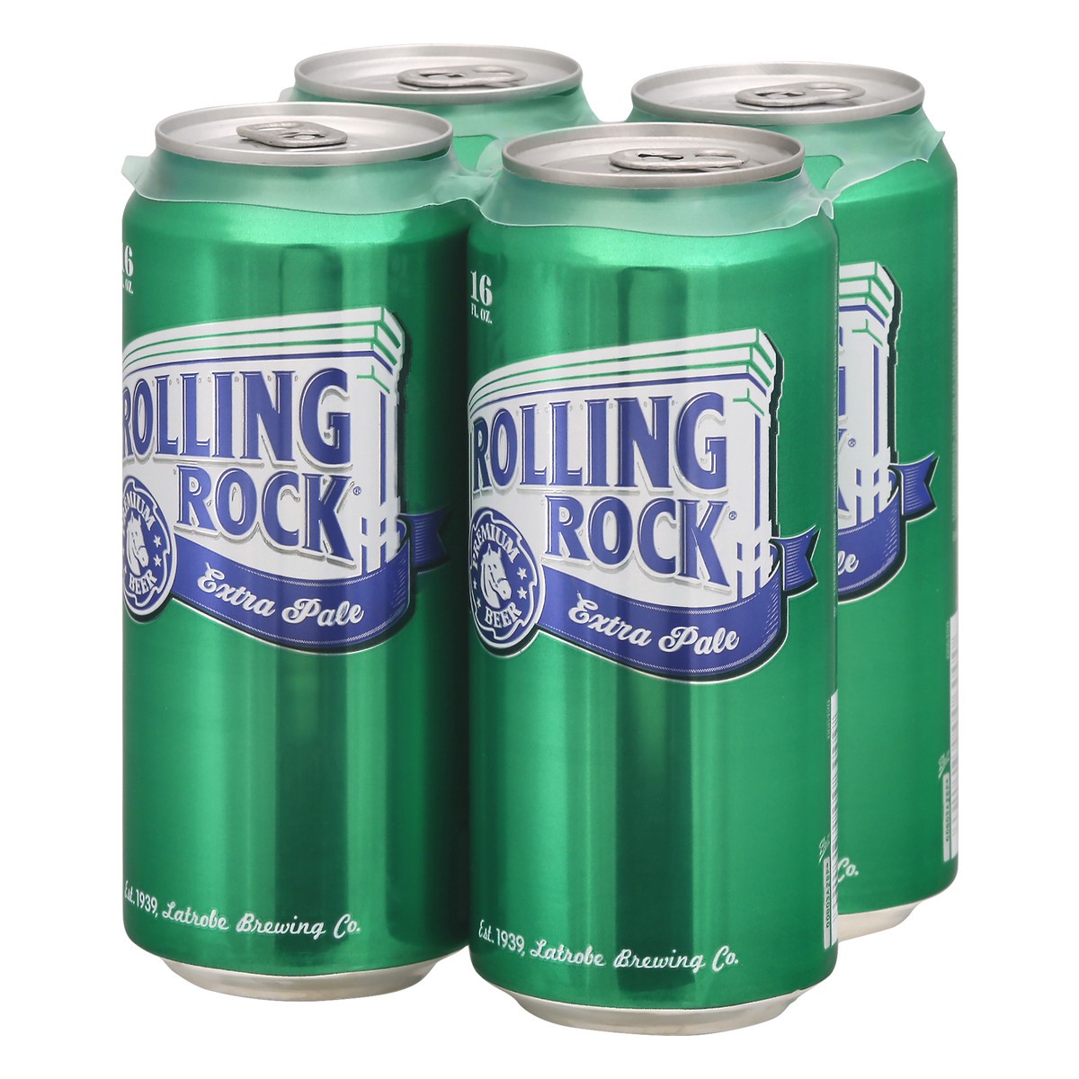 slide 3 of 8, Rolling Rock Extra Pale Beer, 4.4% ABV, 16 fl oz