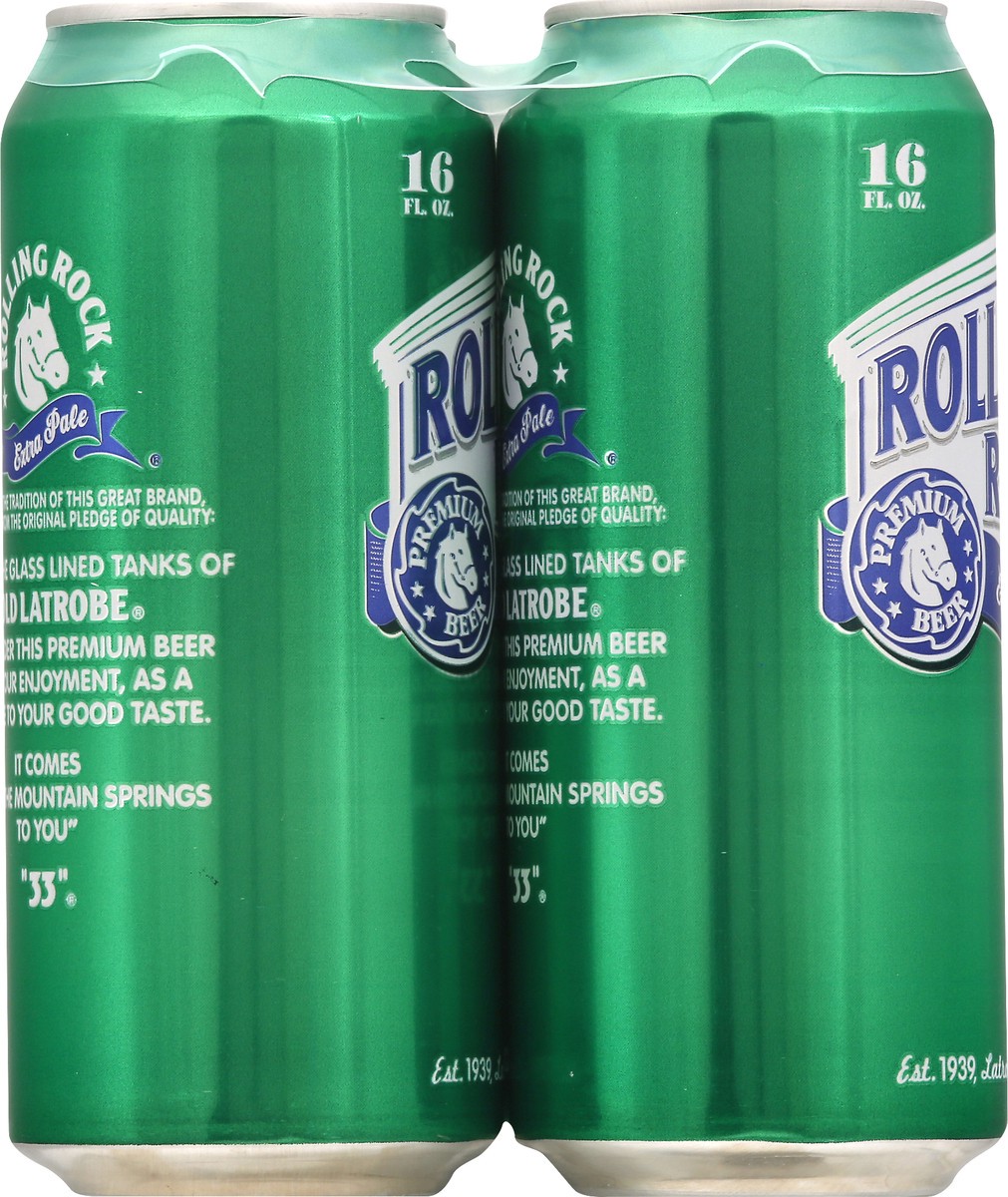 slide 5 of 8, Rolling Rock Extra Pale Beer, 4.4% ABV, 16 fl oz