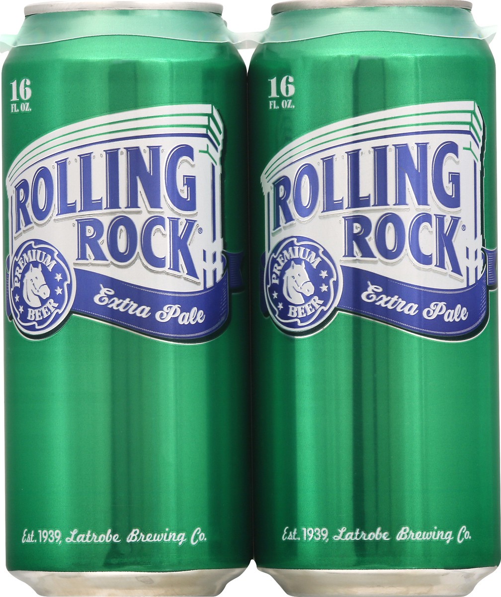 slide 7 of 8, Rolling Rock Extra Pale Beer, 4.4% ABV, 16 fl oz
