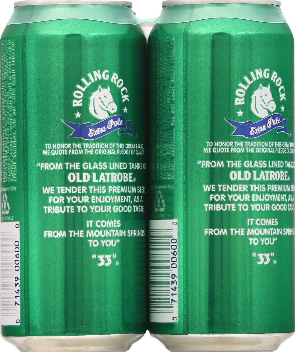 slide 8 of 8, Rolling Rock Extra Pale Beer, 4.4% ABV, 16 fl oz