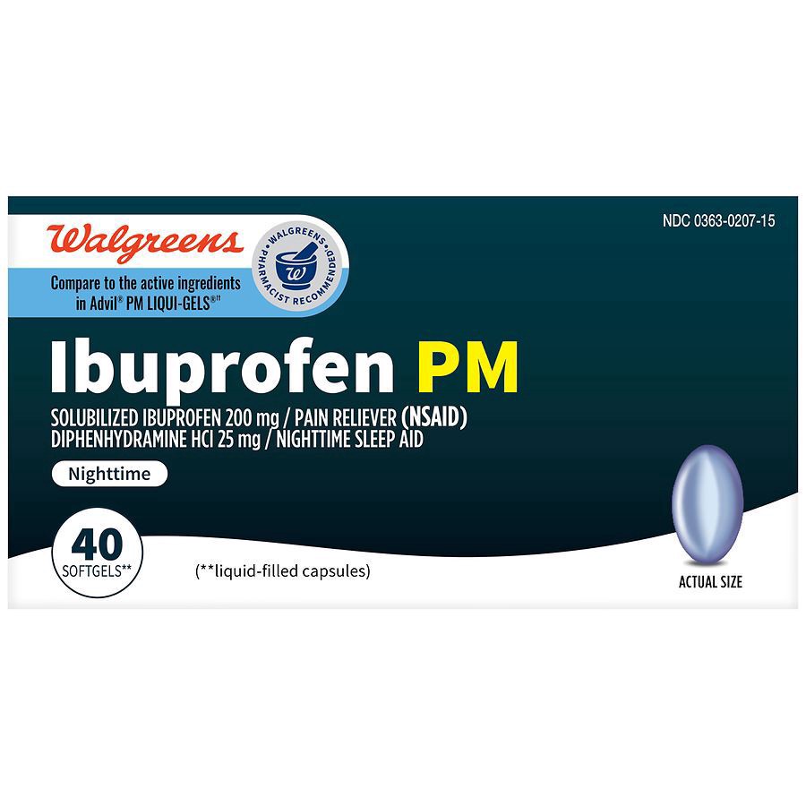 slide 4 of 5, Walgreens Ibuprofen PM Softgels, 40 ct
