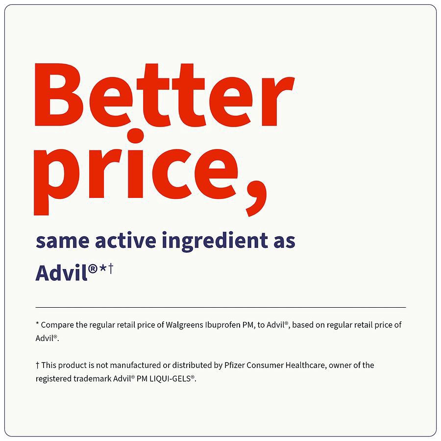 slide 5 of 5, Walgreens Ibuprofen PM Softgels, 40 ct