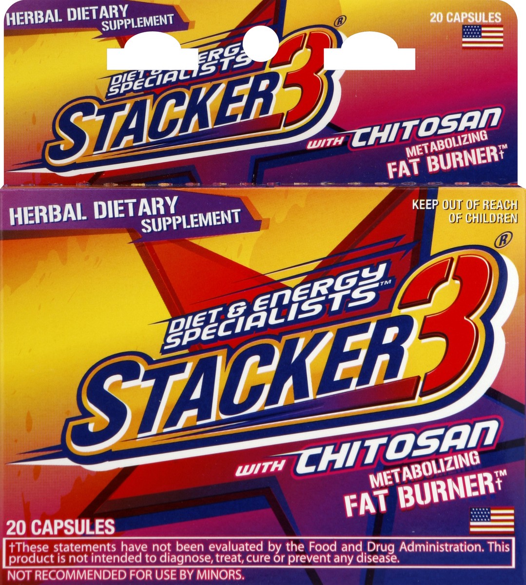 slide 1 of 4, Stacker 3 Metabolizing Fat Burner 20 ea, 20 ct