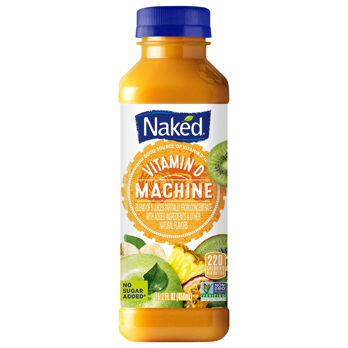 slide 1 of 3, Naked Vitamin D Machine 100% Juice Blend Of 5 Juices 15.2 Fl Oz, 15.2 fl oz