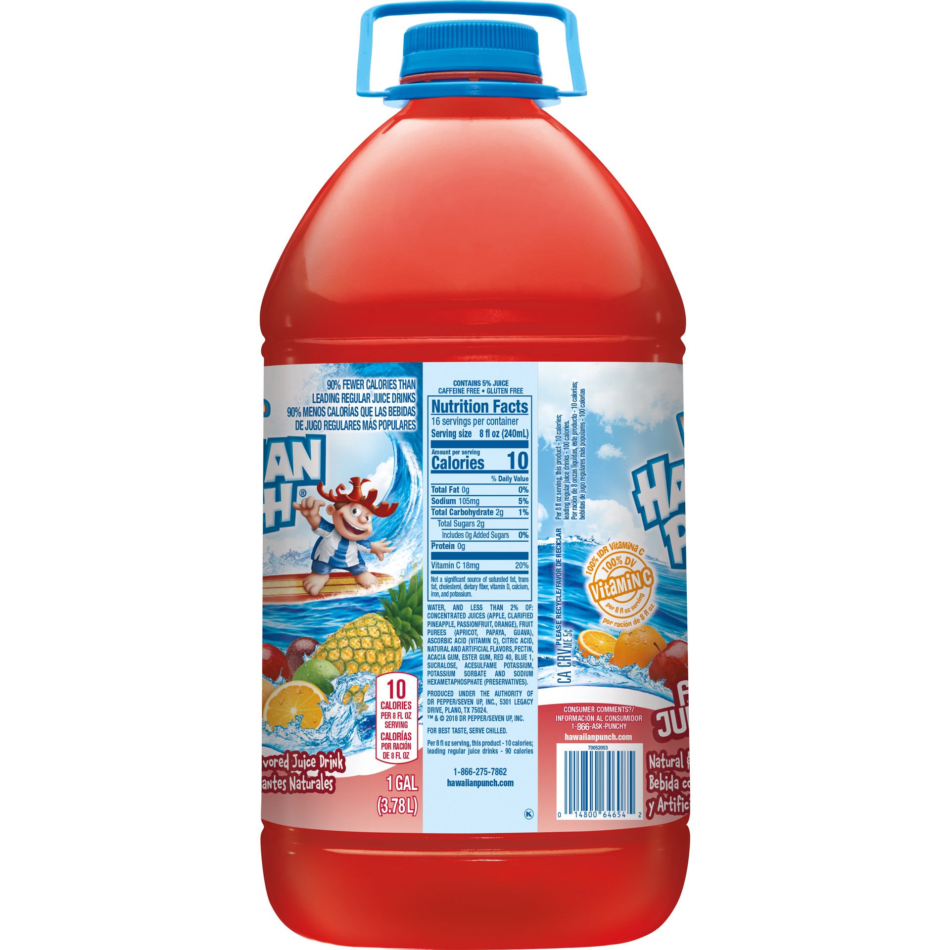 slide 2 of 2, Hawaiian Punch Fruit Juicy Red Light- 1 gal, 1 gal