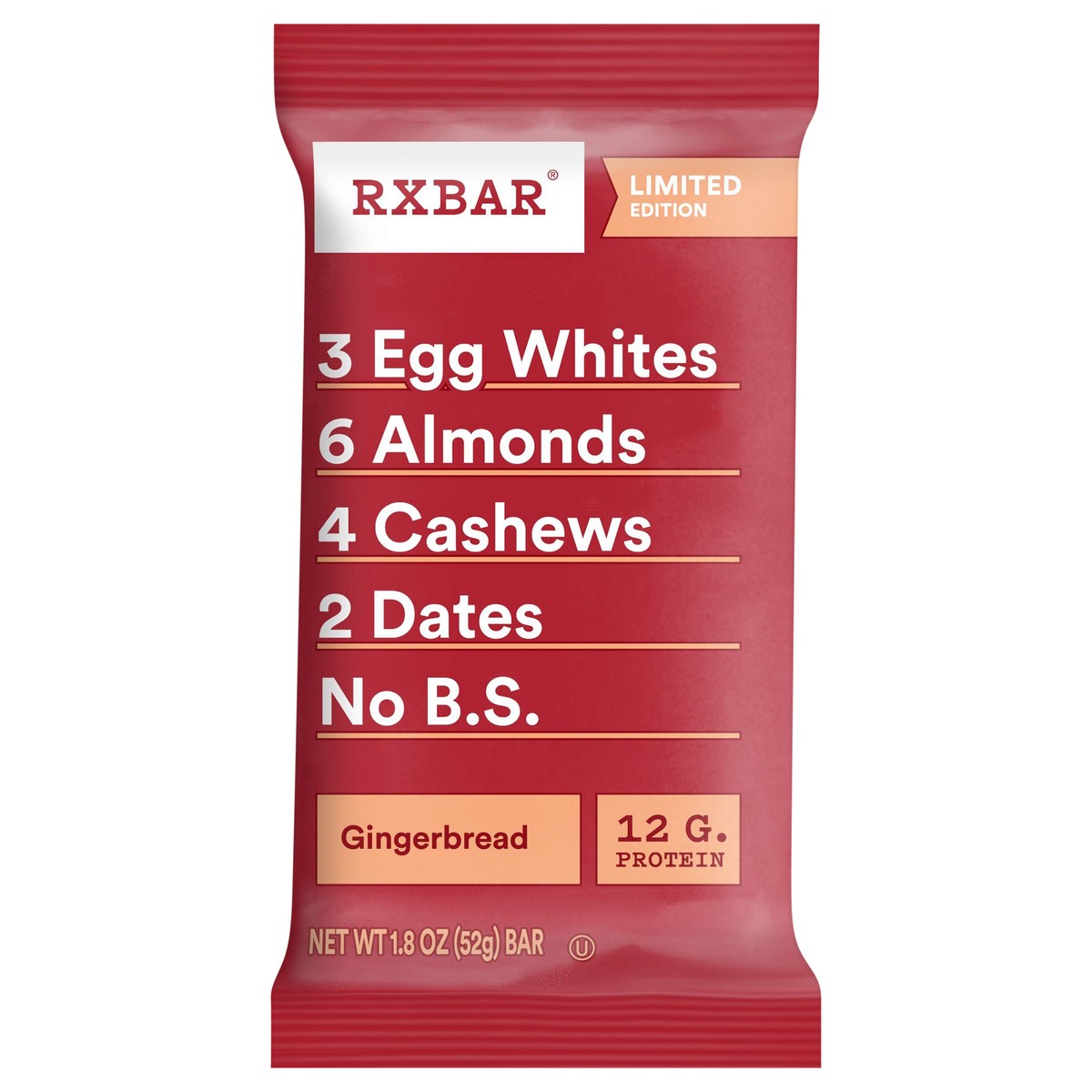 slide 1 of 10, RXBAR Protein Bar, Gingerbread, 1.83 oz, 1.83 oz