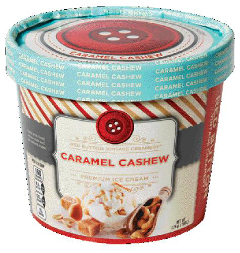 slide 1 of 1, Red Button Creamery Caramel Cashew, 56 oz