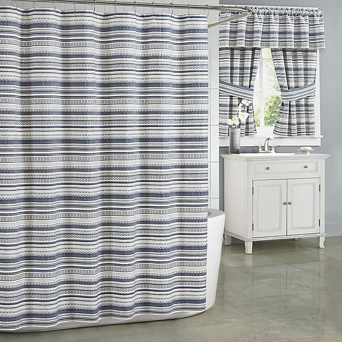 slide 1 of 2, J. Queen New York Aedan Shower Curtain - Indigo, 72 in x 72 in