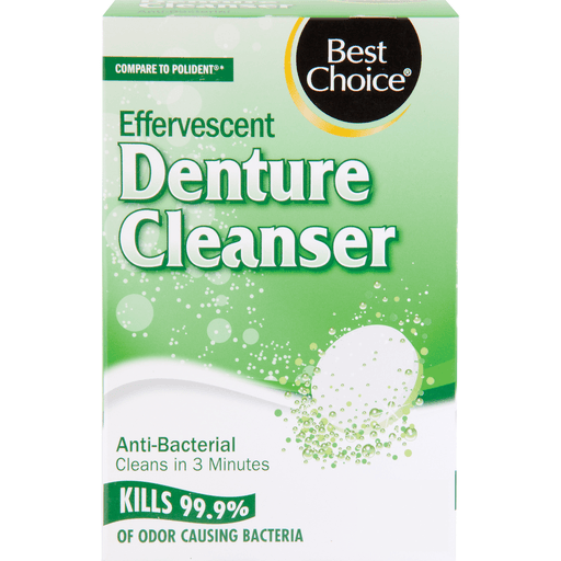 slide 1 of 1, Best Choice Denture Cleansing Plus Mint Tablets, 84 ct