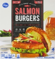 slide 1 of 1, Kroger Salmon Burger, 12 oz