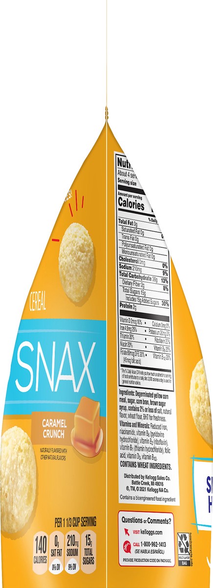 slide 6 of 11, Corn Pops Kellogg's Corn Pops Jumbo Snax Breakfast Cereal, Caramel Crunch, 6 oz, 6 oz