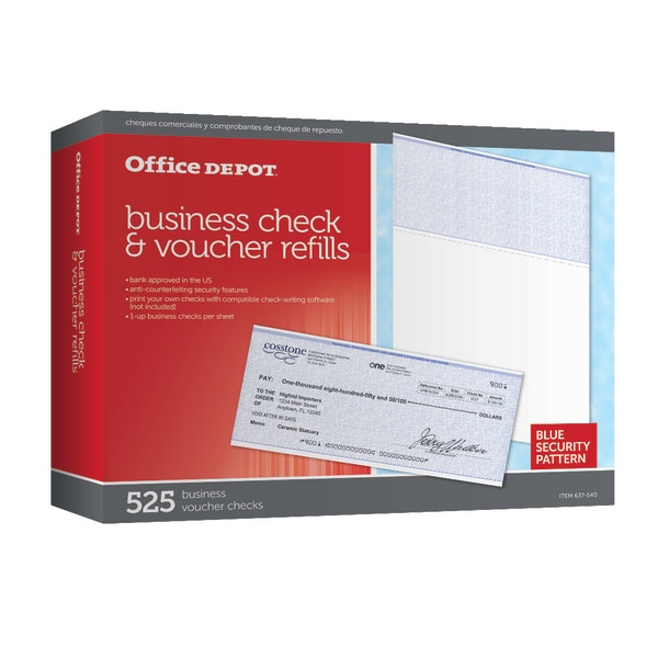 slide 1 of 2, Office Depot Brand Standard Check Refill Pack, 1-Part, Pack Of 525, 525 ct