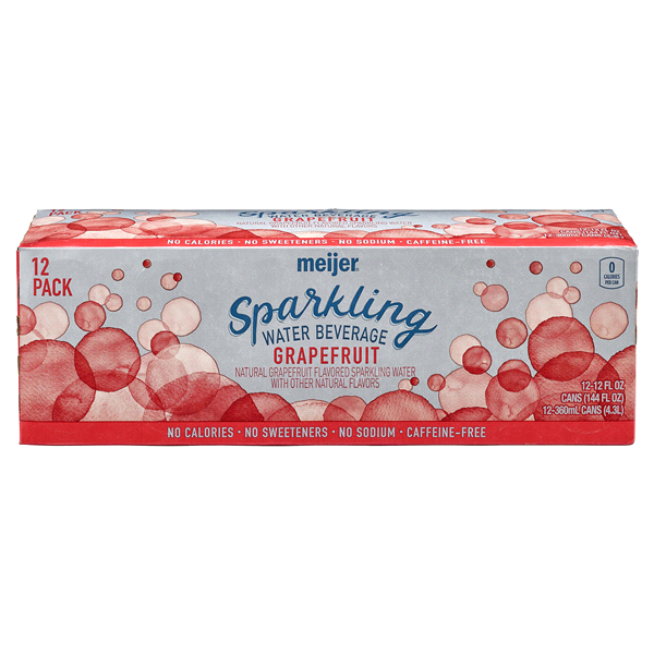 slide 1 of 1, Meijer Grapefruit Sparkling Water, 12 ct; 12 oz