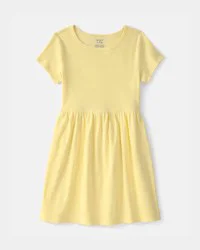 Carters Girls Rib Short-Sleeve Dress - Yellow Yellow 10