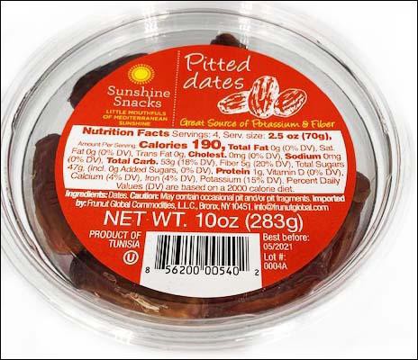 slide 1 of 1, Sunshine Snacks Pitted Dates, 10 oz