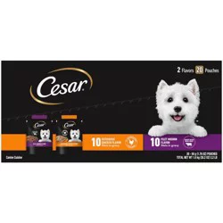 Cesar Filets in Gravy Rotisserie Chicken & Filet Mignon Flavor Canine Cuisine 20 - 1.76 oz Pouches