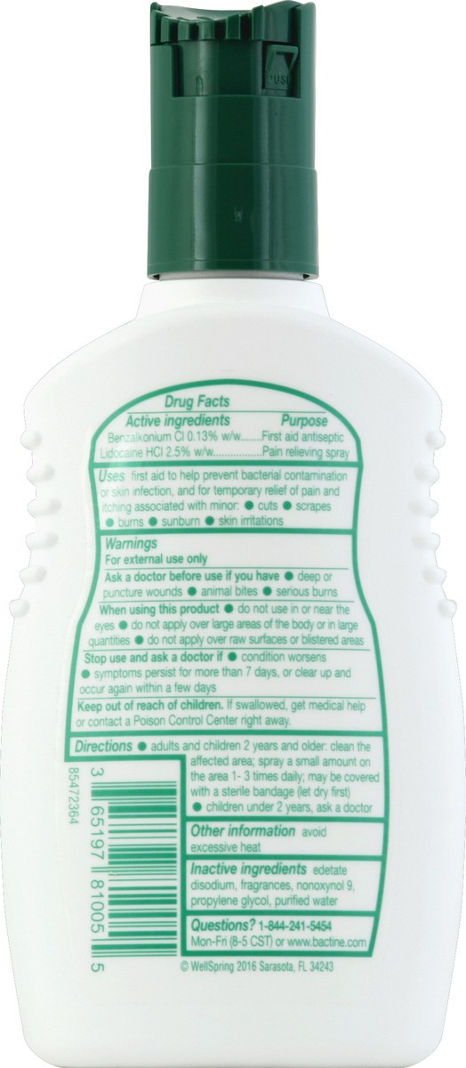 slide 6 of 6, Bactine Pain Relieving Cleansing Spray, 5 fl oz