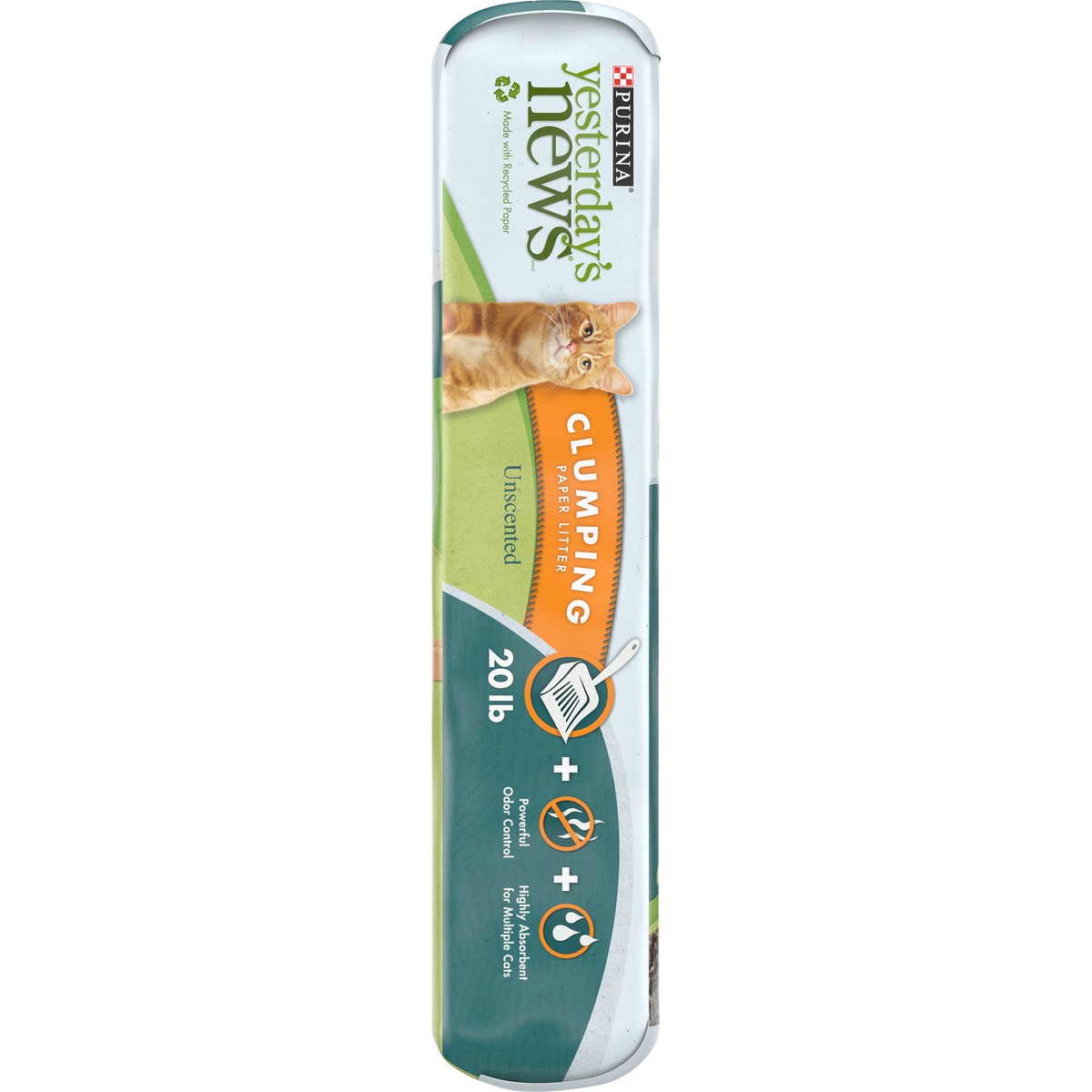 slide 7 of 9, Purina Yesterday's News Clumping Paper Litter, Unscented, 20 lb