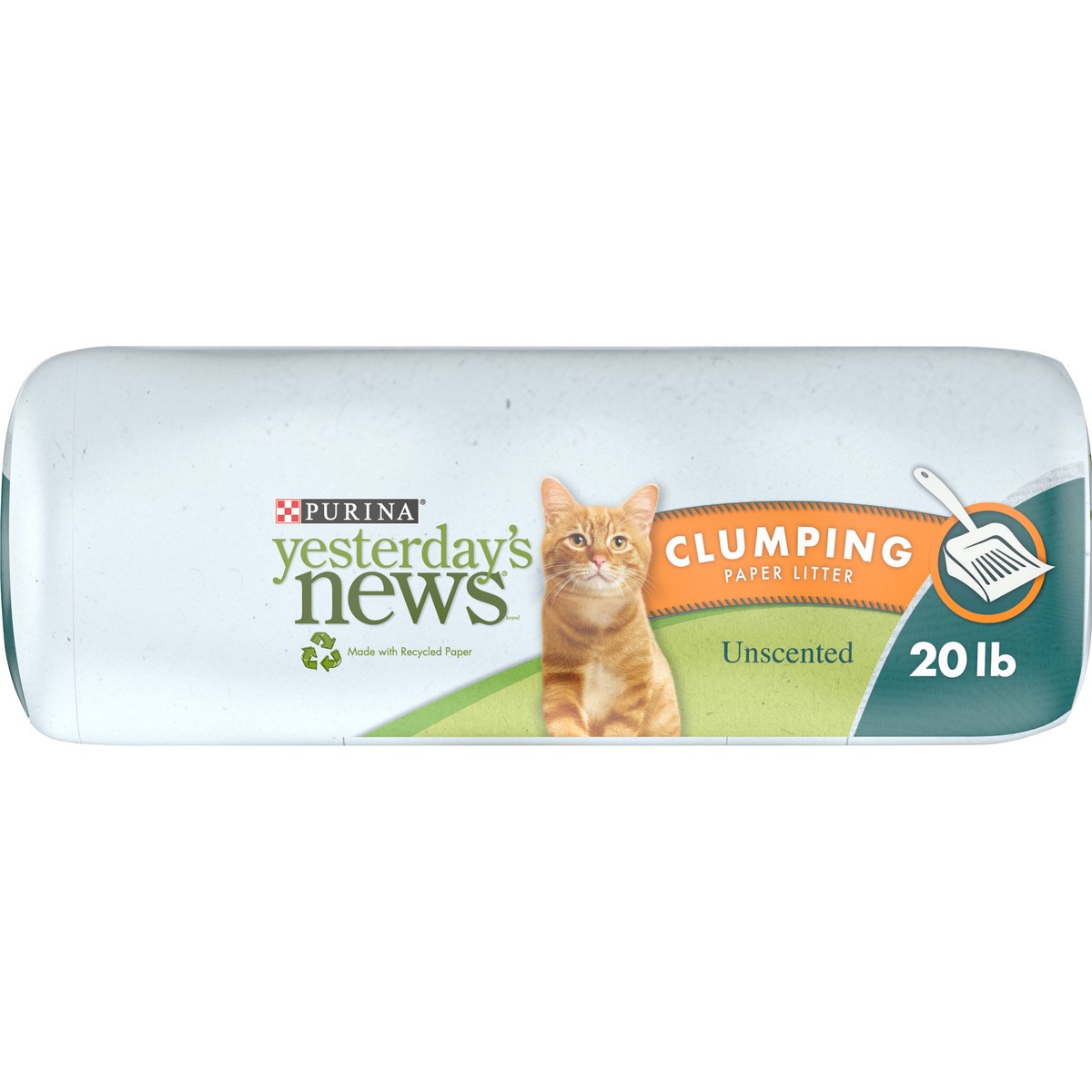 slide 9 of 9, Purina Yesterday's News Clumping Paper Litter, Unscented, 20 lb