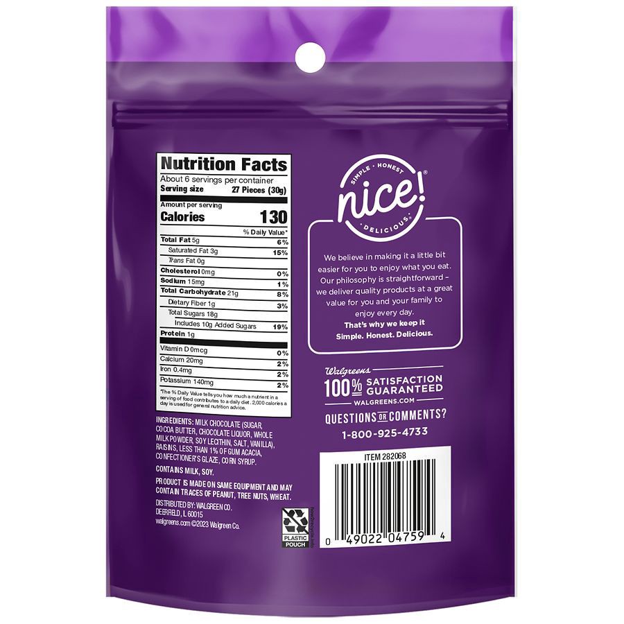 slide 4 of 5, Nice! Chocolate Covered Raisins - 6.75 oz, 6.75 oz