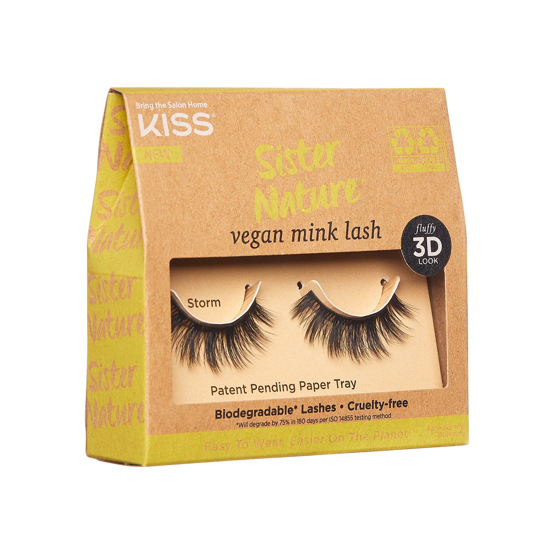 slide 2 of 5, KISS Sister Nature Vegan Mink False Eyelashes, Style Storm, Biodegradable, 1 Pair, 1 cnt