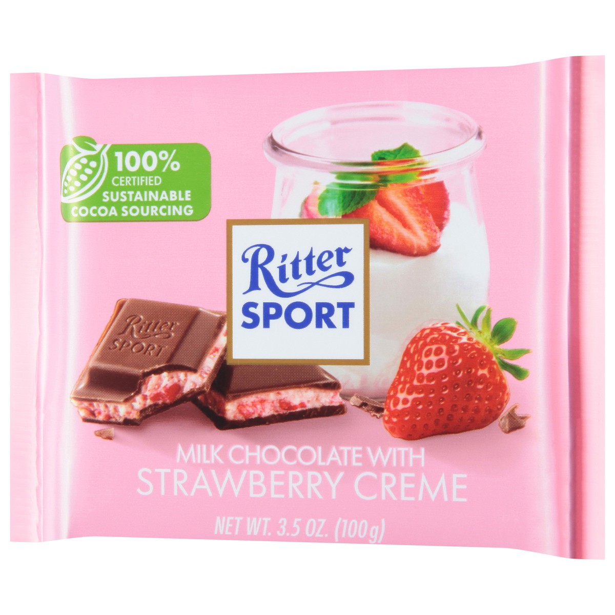 slide 7 of 9, Ritter Sport Milk Chocolate With Strawberry Creme, 3.5 oz