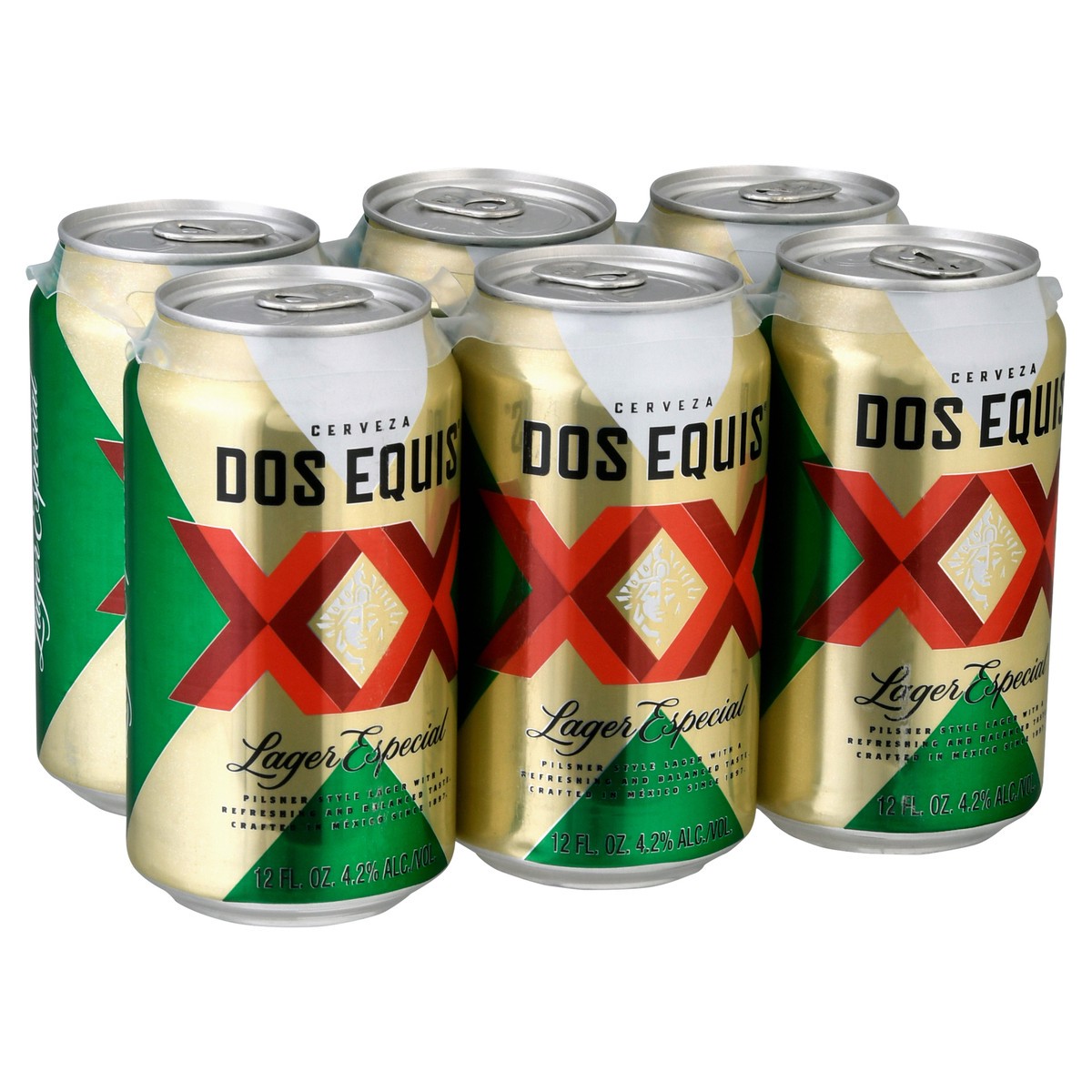 slide 3 of 8, Dos Equis Mexican Lager Beer, 6 Pack, 12 fl oz Cans, 12 oz