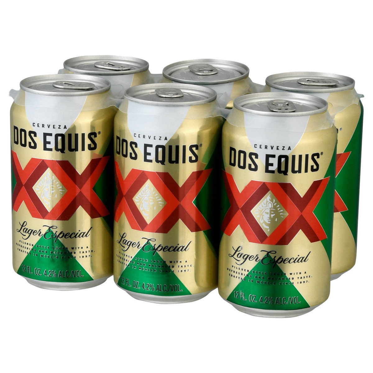 slide 2 of 8, Dos Equis Mexican Lager Beer, 6 Pack, 12 fl oz Cans, 12 oz