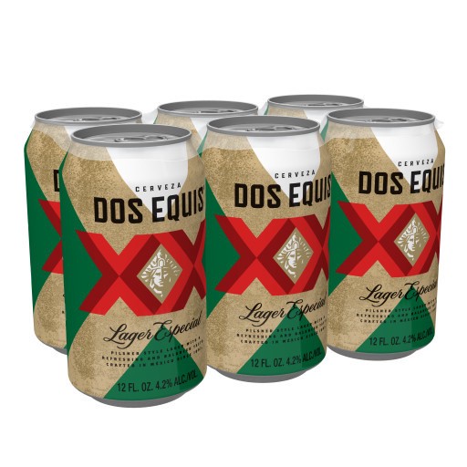 slide 1 of 8, Dos Equis Mexican Lager Beer, 6 Pack, 12 fl oz Cans, 12 oz