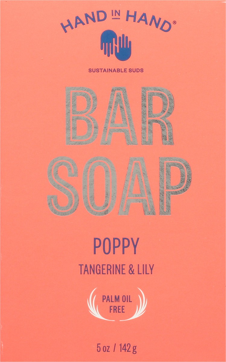 slide 6 of 9, Hand in Hand Poppy Bar Soap, 1 ct