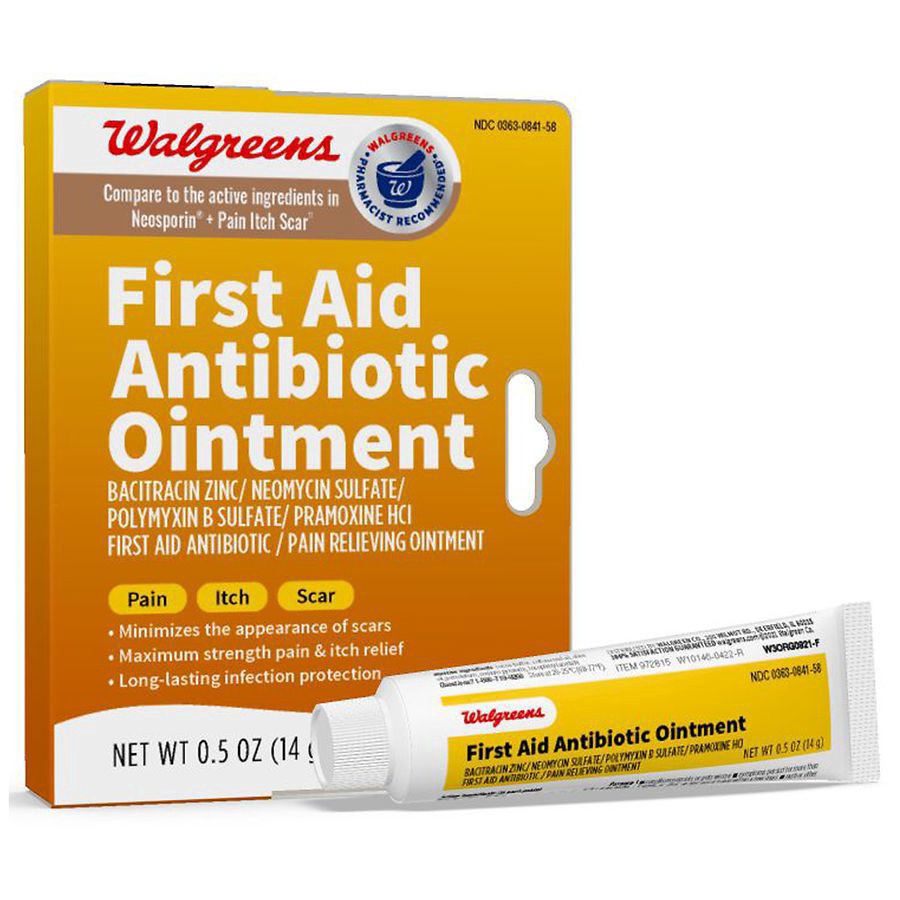 slide 5 of 5, Walgreens First Aid Antibiotic Ointment, 0.5 oz