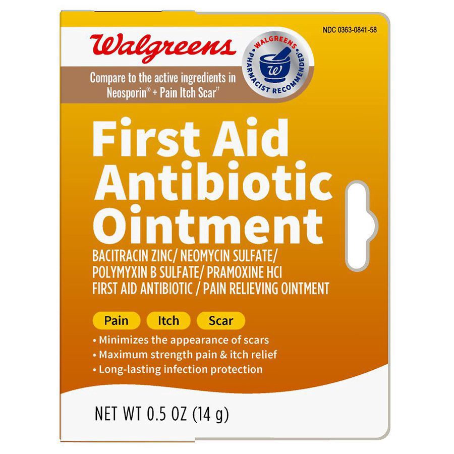 slide 1 of 5, Walgreens First Aid Antibiotic Ointment, 0.5 oz