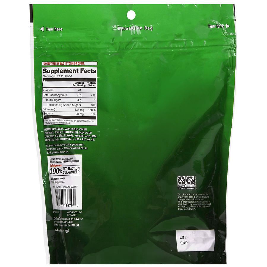 slide 3 of 5, Walgreens Vitamin C Drops Assorted Citrus, 140 ct